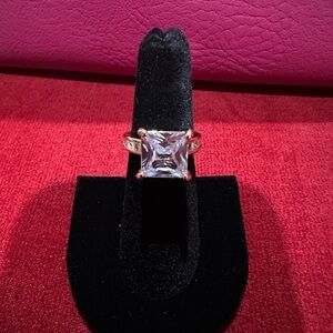 Fashion Gold and White Stones Women's Ring